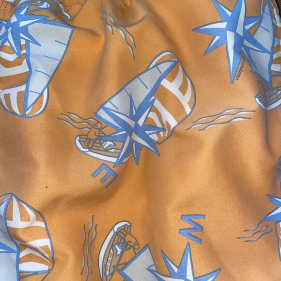 Vineyard Vines Sailboats And Compasses Swim Trunks Orange And Blue Men's Size LG - Picture 6 of 12